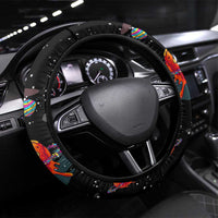 Funny Astronaut Fishing In Space Christmas Steering Wheel Cover Xmas Holiday Patterns - Wonder Print Shop
