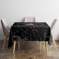 Funny Astronaut Fishing In Space Christmas Tablecloth Xmas Holiday Patterns - Wonder Print Shop