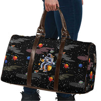 Funny Astronaut Fishing In Space Christmas Travel Bag Xmas Holiday Patterns - Wonder Print Shop