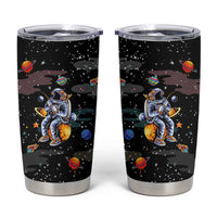 Funny Astronaut Fishing In Space Christmas Tumbler Cup Xmas Holiday Patterns - Wonder Print Shop
