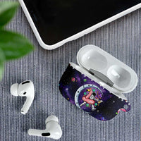 Funny Astronauts Sit On Flamingo Christmas AirPods Case Xmas Holiday Patterns - Wonder Print Shop