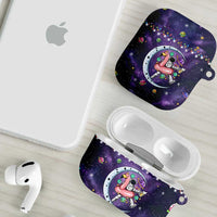 Funny Astronauts Sit On Flamingo Christmas AirPods Case Xmas Holiday Patterns - Wonder Print Shop