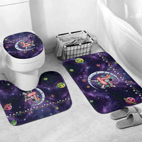Funny Astronauts Sit On Flamingo Christmas Bathroom Set Xmas Holiday Patterns - Wonder Print Shop