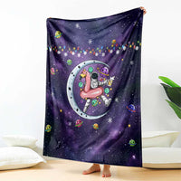 Funny Astronauts Sit On Flamingo Christmas Blanket Xmas Holiday Patterns - Wonder Print Shop