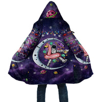 Funny Astronauts Sit On Flamingo Christmas Cloak Xmas Holiday Patterns - Wonder Print Shop