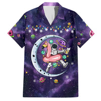 Funny Astronauts Sit On Flamingo Christmas Hawaiian Shirt Xmas Holiday Patterns - Wonder Print Shop