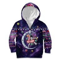 Funny Astronauts Sit On Flamingo Christmas Kid Hoodie Xmas Holiday Patterns - Wonder Print Shop