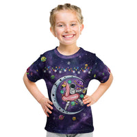 Funny Astronauts Sit On Flamingo Christmas Kid T Shirt Xmas Holiday Patterns - Wonder Print Shop