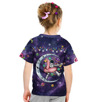 Funny Astronauts Sit On Flamingo Christmas Kid T Shirt Xmas Holiday Patterns - Wonder Print Shop