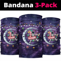 Funny Astronauts Sit On Flamingo Christmas Neck Gaiter Xmas Holiday Patterns - Wonder Print Shop