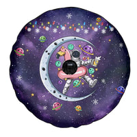 Funny Astronauts Sit On Flamingo Christmas Spare Tire Cover Xmas Holiday Patterns - Wonder Print Shop
