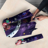 Funny Astronauts Sit On Flamingo Christmas Umbrella Xmas Holiday Patterns - Wonder Print Shop