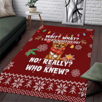 Chihuahua Attitude Christmas Area Rug Xmas Holiday Patterns - Wonder Print Shop