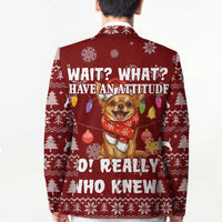 Chihuahua Attitude Christmas Blazer Xmas Holiday Patterns - Wonder Print Shop