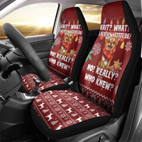 Chihuahua Attitude Christmas Car Seat Cover Xmas Holiday Patterns - Wonder Print Shop