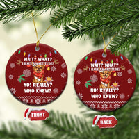 Chihuahua Attitude Christmas Ceramic Ornament Xmas Holiday Patterns - Wonder Print Shop