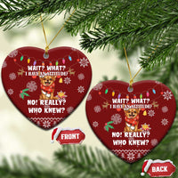 Chihuahua Attitude Christmas Ceramic Ornament Xmas Holiday Patterns - Wonder Print Shop