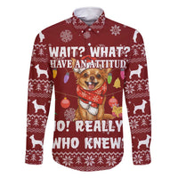 Chihuahua Attitude Christmas Family Matching Long Sleeve Bodycon Dress and Hawaiian Shirt Xmas Holiday Patterns - Wonder Print Shop