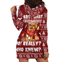 Chihuahua Attitude Christmas Hoodie Dress Xmas Holiday Patterns - Wonder Print Shop