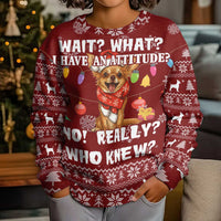 Chihuahua Attitude Christmas Kid Ugly Christmas Sweater Xmas Holiday Patterns - Wonder Print Shop