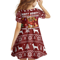 Chihuahua Attitude Christmas Kid Short Sleeve Dress Xmas Holiday Patterns - Wonder Print Shop