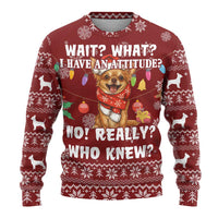 Chihuahua Attitude Christmas Ugly Christmas Sweater Xmas Holiday Patterns - Wonder Print Shop
