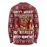 Chihuahua Attitude Christmas Long Sleeve Shirt Xmas Holiday Patterns - Wonder Print Shop
