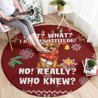 Chihuahua Attitude Christmas Round Carpet Xmas Holiday Patterns - Wonder Print Shop