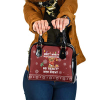 Chihuahua Attitude Christmas Shoulder Handbag Xmas Holiday Patterns - Wonder Print Shop
