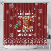 Chihuahua Attitude Christmas Shower Curtain Xmas Holiday Patterns - Wonder Print Shop