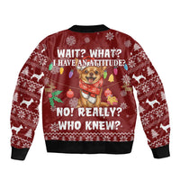 Chihuahua Attitude Christmas Sleeve Zip Bomber Jacket Xmas Holiday Patterns - Wonder Print Shop
