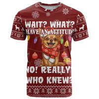 Chihuahua Attitude Christmas T Shirt Xmas Holiday Patterns - Wonder Print Shop