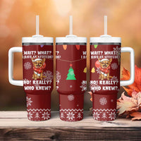 Chihuahua Attitude Christmas Tumbler With Handle Xmas Holiday Patterns - Wonder Print Shop