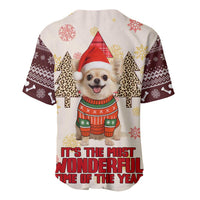 Chihuahua The Most Beautiful Time Xmas Christmas Baseball Jersey Xmas Holiday Patterns - Wonder Print Shop