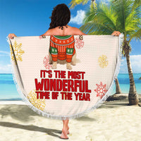 Chihuahua The Most Beautiful Time Xmas Christmas Beach Blanket Xmas Holiday Patterns - Wonder Print Shop
