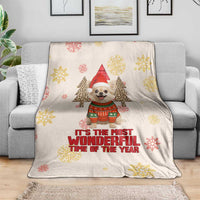 Chihuahua The Most Beautiful Time Xmas Christmas Blanket Xmas Holiday Patterns - Wonder Print Shop