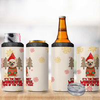 Chihuahua The Most Beautiful Time Xmas Christmas 4 in 1 Can Cooler Tumbler Xmas Holiday Patterns - Wonder Print Shop