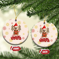 Chihuahua The Most Beautiful Time Xmas Christmas Ceramic Ornament Xmas Holiday Patterns - Wonder Print Shop