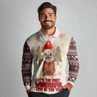 Chihuahua The Most Beautiful Time Xmas Christmas Long Sleeve Polo Shirt Xmas Holiday Patterns - Wonder Print Shop