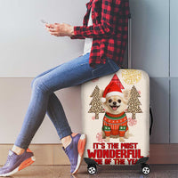 Chihuahua The Most Beautiful Time Xmas Christmas Luggage Cover Xmas Holiday Patterns - Wonder Print Shop
