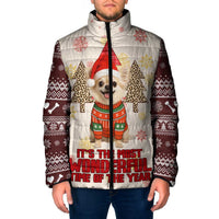 Chihuahua The Most Beautiful Time Xmas Christmas Padded Jacket Xmas Holiday Patterns - Wonder Print Shop