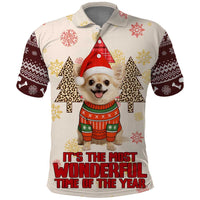 Chihuahua The Most Beautiful Time Xmas Christmas Polo Shirt Xmas Holiday Patterns - Wonder Print Shop