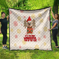 Chihuahua The Most Beautiful Time Xmas Christmas Quilt Xmas Holiday Patterns - Wonder Print Shop
