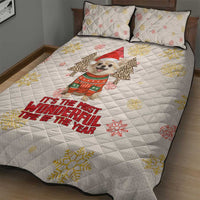 Chihuahua The Most Beautiful Time Xmas Christmas Quilt Bed Set Xmas Holiday Patterns - Wonder Print Shop