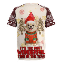 Chihuahua The Most Beautiful Time Xmas Christmas Rugby Jersey Xmas Holiday Patterns - Wonder Print Shop