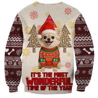 Chihuahua The Most Beautiful Time Xmas Christmas Sweatshirt Xmas Holiday Patterns - Wonder Print Shop