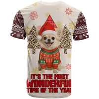 Chihuahua The Most Beautiful Time Xmas Christmas T Shirt Xmas Holiday Patterns - Wonder Print Shop