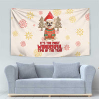 Chihuahua The Most Beautiful Time Xmas Christmas Tapestry Xmas Holiday Patterns - Wonder Print Shop