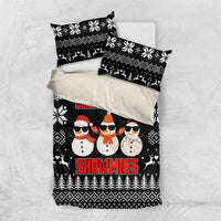 Chillin With My Snowmies Christmas Bedding Set Xmas Holiday Patterns - Wonder Print Shop