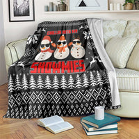 Chillin With My Snowmies Christmas Blanket Xmas Holiday Patterns - Wonder Print Shop